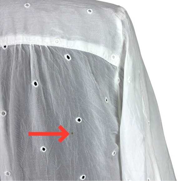 JOHNNY WAS EMBROIDERED EYELET BOHO PULLOVER TUNIC TOP - Picture 12 of 16